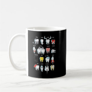 Funny Tooth Design Dentist Teeth Dental Koffiemok
