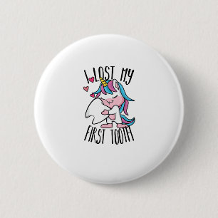 Funny Tooth Fairy - Cute Unicorn ik heb mijn eerst Ronde Button 5,7 Cm
