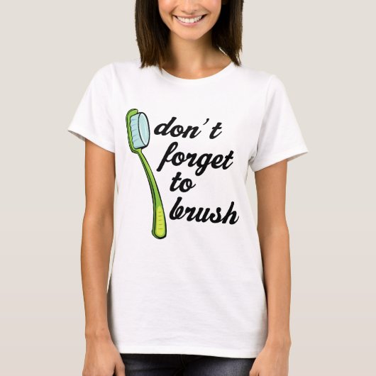 Funny Toothborstel Dentist T-shirt (Voorkant)