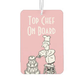 Funny Top Chef Cartoon Luchtverfrisser (Achterkant)