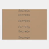 Funny Top Secret Gift Wrapping Set Inpakpapier Vel (Voorkant 2)