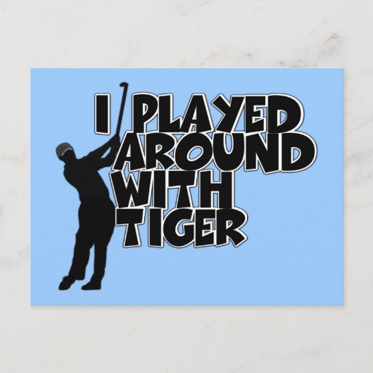 Funny topicical golf briefkaart (Voorkant)