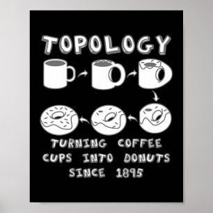 Funny Topology Turks in Donuts Poster