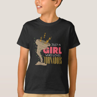 Funny Tornado Tropical Girl Kinder orkaan T-shirt