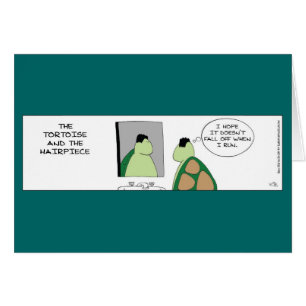 Funny Tortoise et la carte de pièce à cheveux