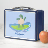 Funny tortoise golf surfende cartoon (In situ)