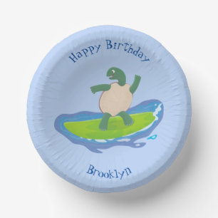 Funny tortoise golf surfende cartoon papieren kommen