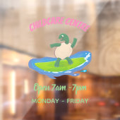 Funny tortoise golf surfende cartoon raamsticker (Vel 2)