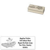 Funny tortoise golf surfende cartoon 	rubberstempel (Gestempeld)