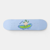 Funny tortoise golf surfende cartoon skateboard (Horizontaal)