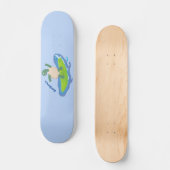 Funny tortoise golf surfende cartoon skateboard (Voorkant)