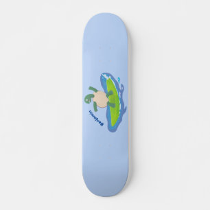Funny tortoise golf surfende cartoon skateboard