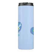 Funny tortoise golf surfende cartoon thermosbeker (Achterkant)