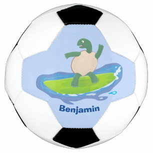 Funny tortoise golf surfende cartoon voetbal