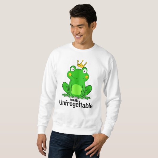Funny "Totally Unfrogettable" Frog Pun Trui (Voorkant volledig)