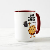 Funny Tough Cookie Lifting Barbell Mok (Voorkant rechts)