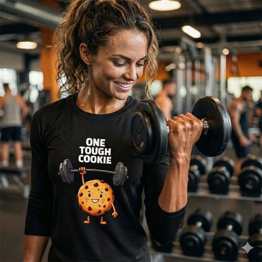 Funny Tough Cookie Lifting Barbell Tri-Blend Shirt