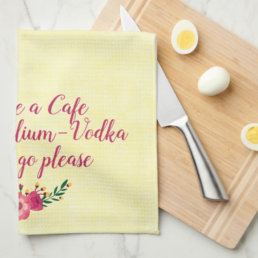 Funny Towel - Cafe Mocha Valium Vodka Latte Theedoek (Quarter Fold)
