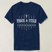 Funny Track and Field Design Runner Numbers T-shirt (Design voorkant)