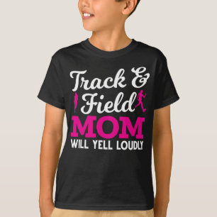 Funny Track and Field Moeder die Kinder loopt T-shirt