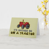 Funny Tractor Kaart (Gele Bloem)