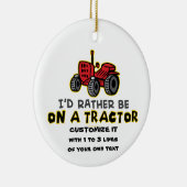 Funny Tractor Keramisch Ornament (Rechts)