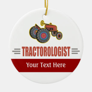 Funny Tractor Keramisch Ornament