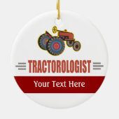 Funny Tractor Keramisch Ornament (Achterkant)