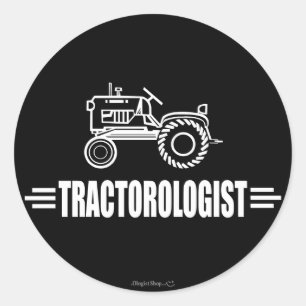 Funny Tractor Ronde Sticker