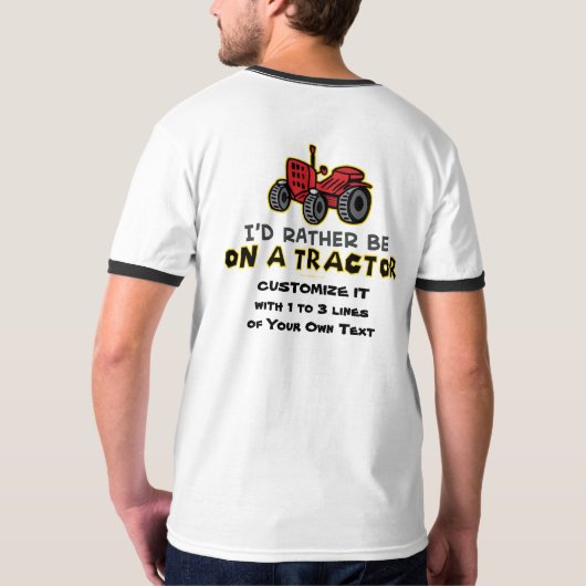 Funny Tractor T-shirt (Achterkant)