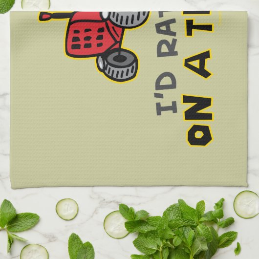 Funny Tractor Theedoek (Gevouwen)