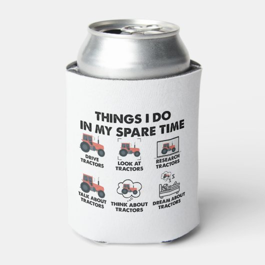 Funny Tractors laten dingen over die ik in mijn vr Blikjeskoeler (Blikje Voorkant)