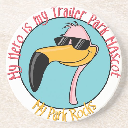 Funny Trailer Park Sandstone Onderzetter (Voorkant)