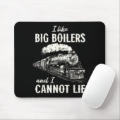 Funny Train Big Boilers Steam Locomotive Freight  Muismat (Met muis)