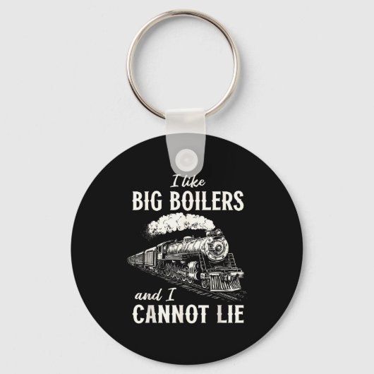 Funny Train Big Boilers Steam Locomotive Freight  Sleutelhanger (Voorkant)