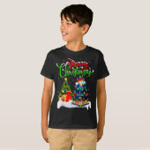 Funny Train Lover Xmas Lighting Santa Train Christ T-shirt (Voorkant volledig)