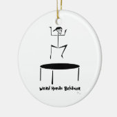 Funny Trampoline kerstversiering Keramisch Ornament (Links)