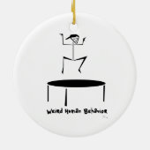 Funny Trampoline kerstversiering Keramisch Ornament (Achterkant)