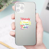 Funny Trans | Nobody Knows I'm Trans | LGBTQ Squar Sticker (Telefoon)