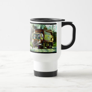 FUNNY TRASH TRUCK DRIVER'S COFFEE MUG