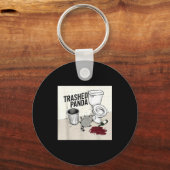 Funny Trashed Panda Racoon Gets Drunk  Sleutelhanger (Voorkant)
