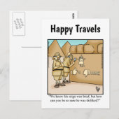 Funny Travel Humor Briefkaart (Voorkant / Achterkant)