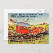 Funny Travel RV Camping Camper Cartoon Briefkaart (Voorkant / Achterkant)