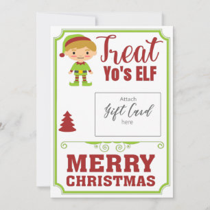 Funny Treat YoursELF Kerstmis Gift Voucher Holder