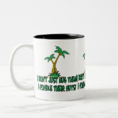 Funny tree hugger tweekleurige koffiemok (Links)