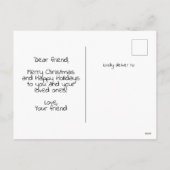 Funny Tree-Rex Kerstmis Feestdagenkaart (Achterkant)