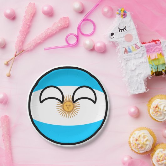 Funny Trending Geeky Argentina Countryball Papieren Bordje (Feest)