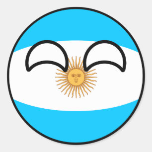 Funny Trending Geeky Argentina Countryball Ronde Sticker