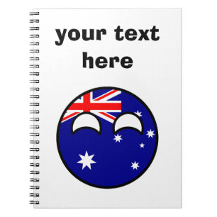 Funny Trending Geeky Australia Countryball Notitieboek