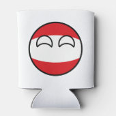 Funny Trending Geeky Austria Countryball Blikjeskoeler (Achterkant)